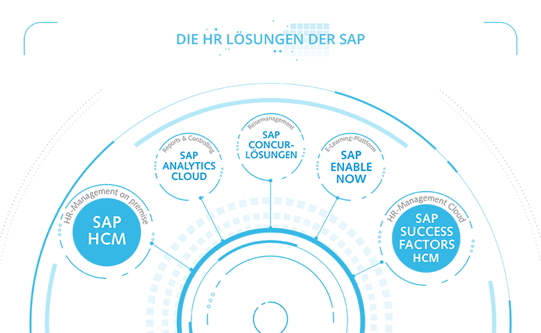 Infografik: Die Spezialisten der ORBIS decken alle HR-Lösungen der SAP ab.